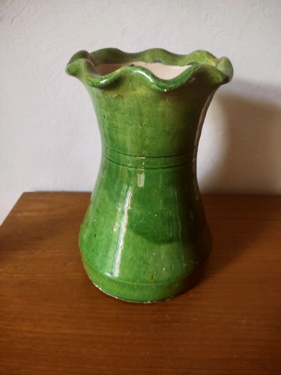 Glazed terracotta vase