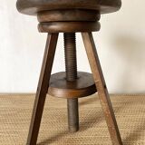 Vintage wooden screw stool