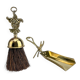 Brass chimney shovel and sweeper 30s