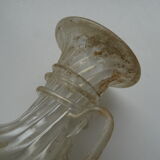 Vase with miniature handle Scavo Seguso Vetri d'Arte iridescent glass Murano 1950