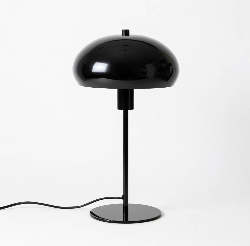 Savio mushroom table lamp - Black metal