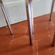 3 nesting tables from the 1970s in smoked glass.