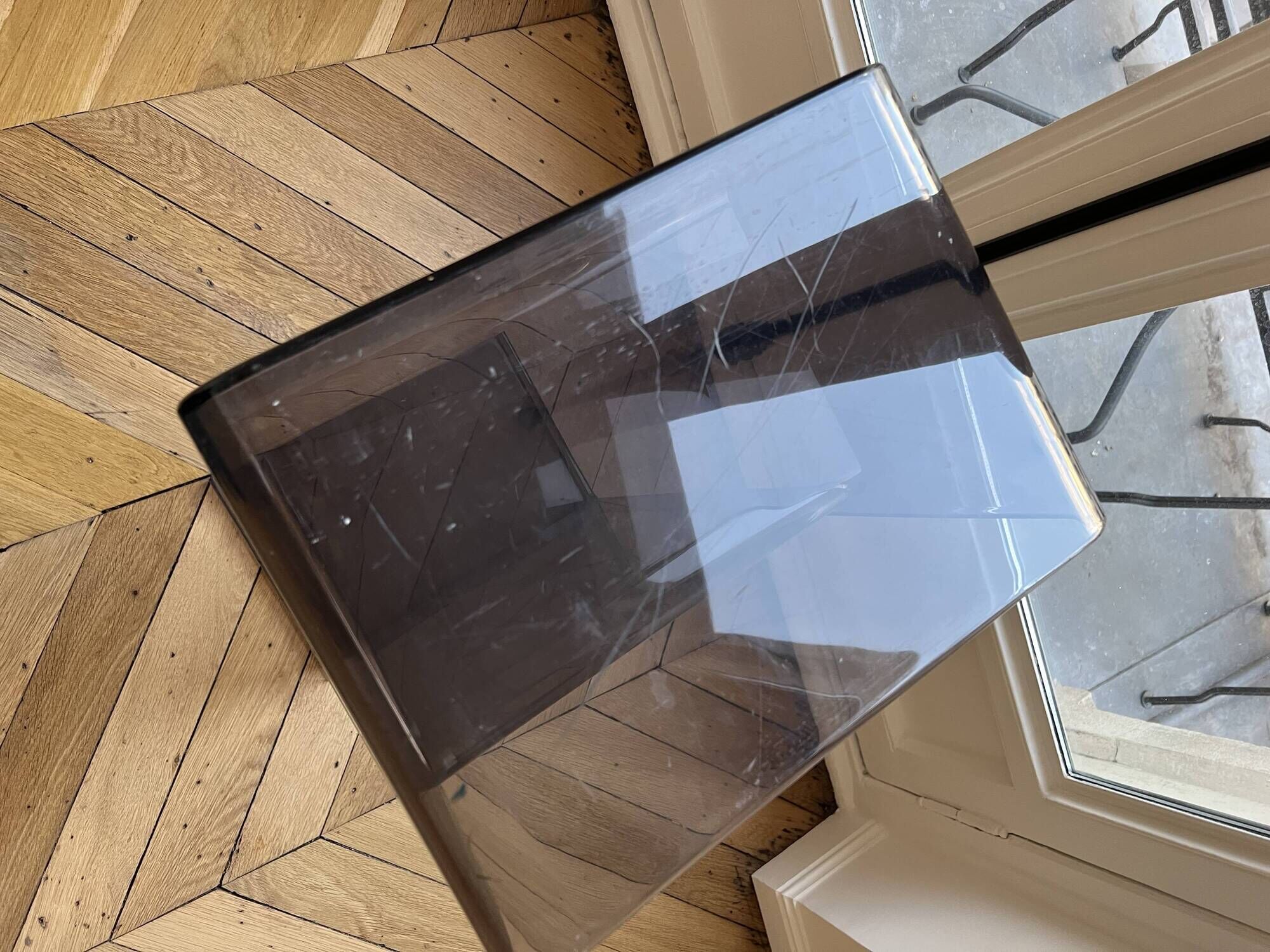 Vintage transparent Usame table by Patricia Urquiola for Kartell