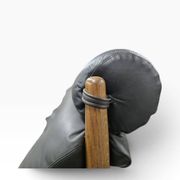 Vintage black leather armchair/sofa/living room by Eric Merthen