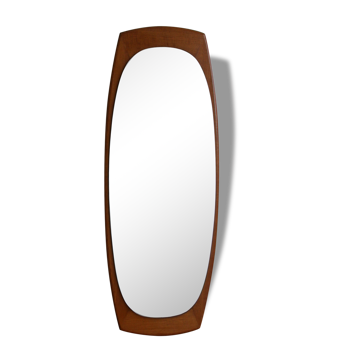 Grand miroir en teck des années 1960