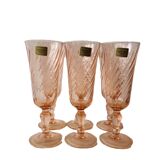 Vintage French Rosaline Champagne Glasses from the 1970s