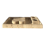 Rectangular travertine tray decorative tray empty pocket raw travertine