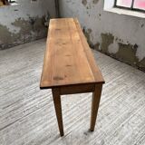 Oak and pine farmhouse console table