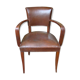 Old leather bridge chair