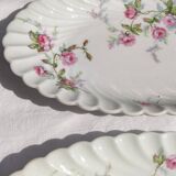 Hollow oval dish and 2 Haviland porcelain bowls, Sylvie model