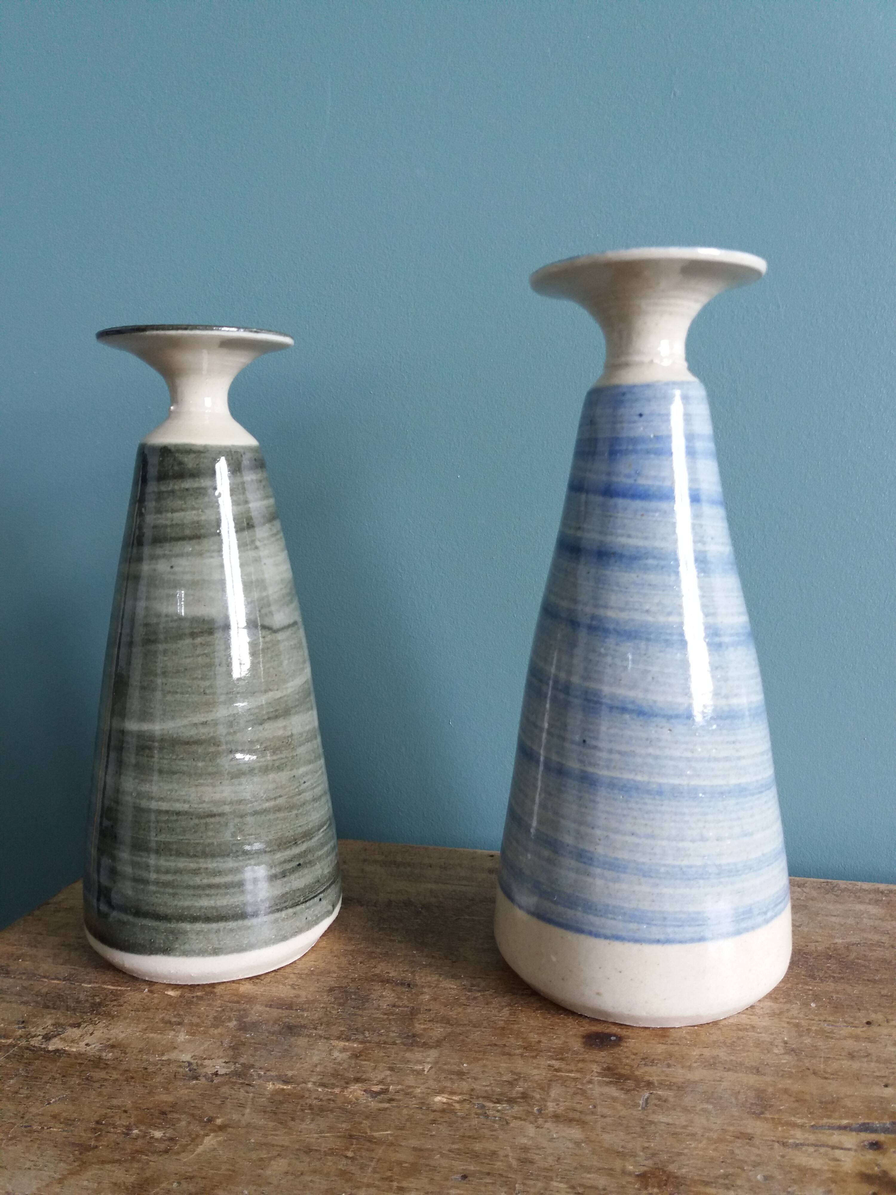 Stoneware soliflore vases