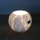 Alabaster white marble ball lamp