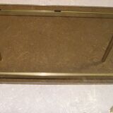 Smoked glass and gold aluminum table from the 70s/80s