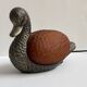 Vintage bronze duck lamp