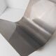 Silver metal magazine rack with wooden ball feet - Space Age 1980s retro storage