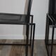 Lot de 4 chaises vintage cuir piqure sellier