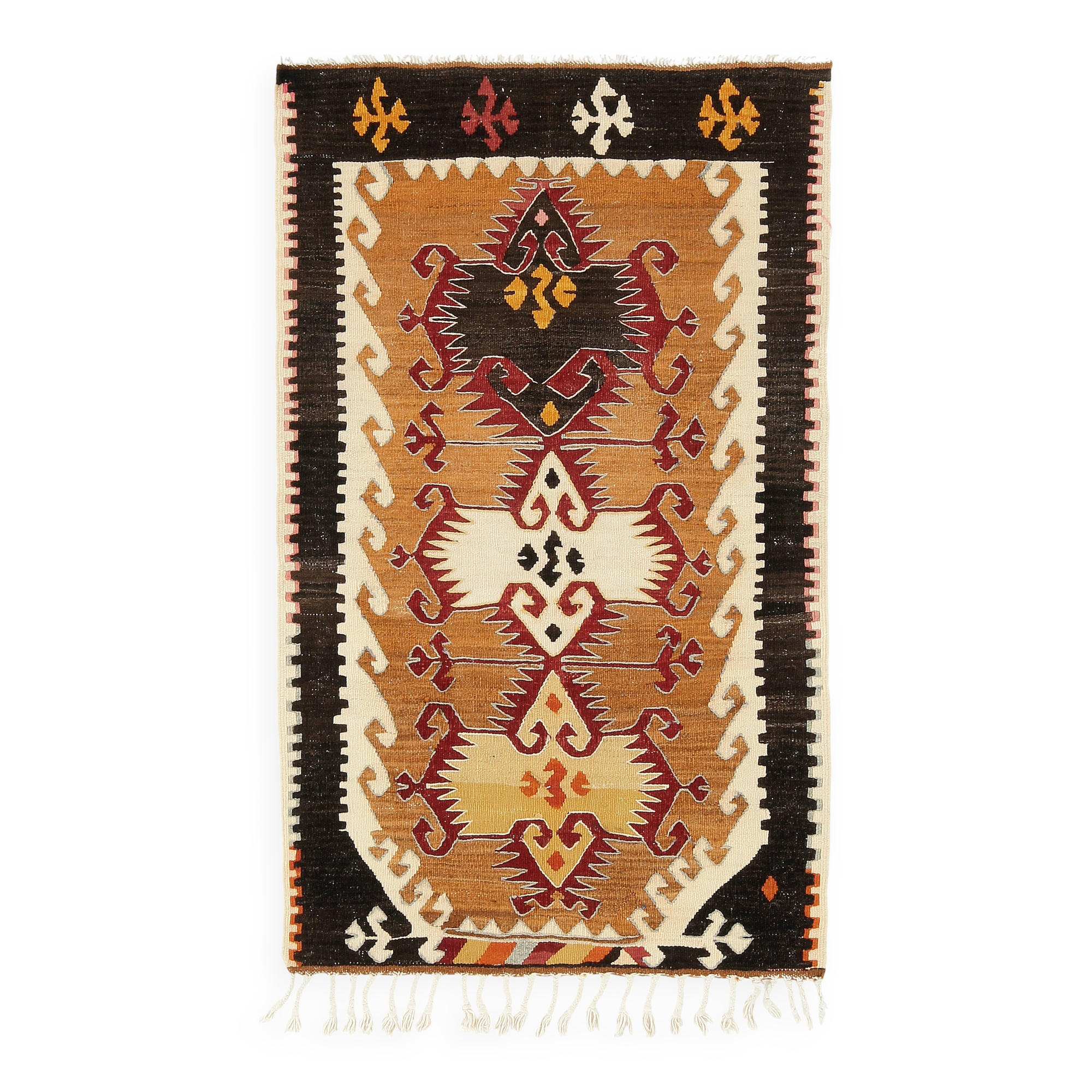 3x5 Small Size Vintage Kilim Rug, 84x137Cm