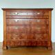 Louis-Philippe Commode (19th century) Walnut Burl Saint Anne Marble
