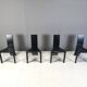 Vintage curved wooden dining chairs, 1980s