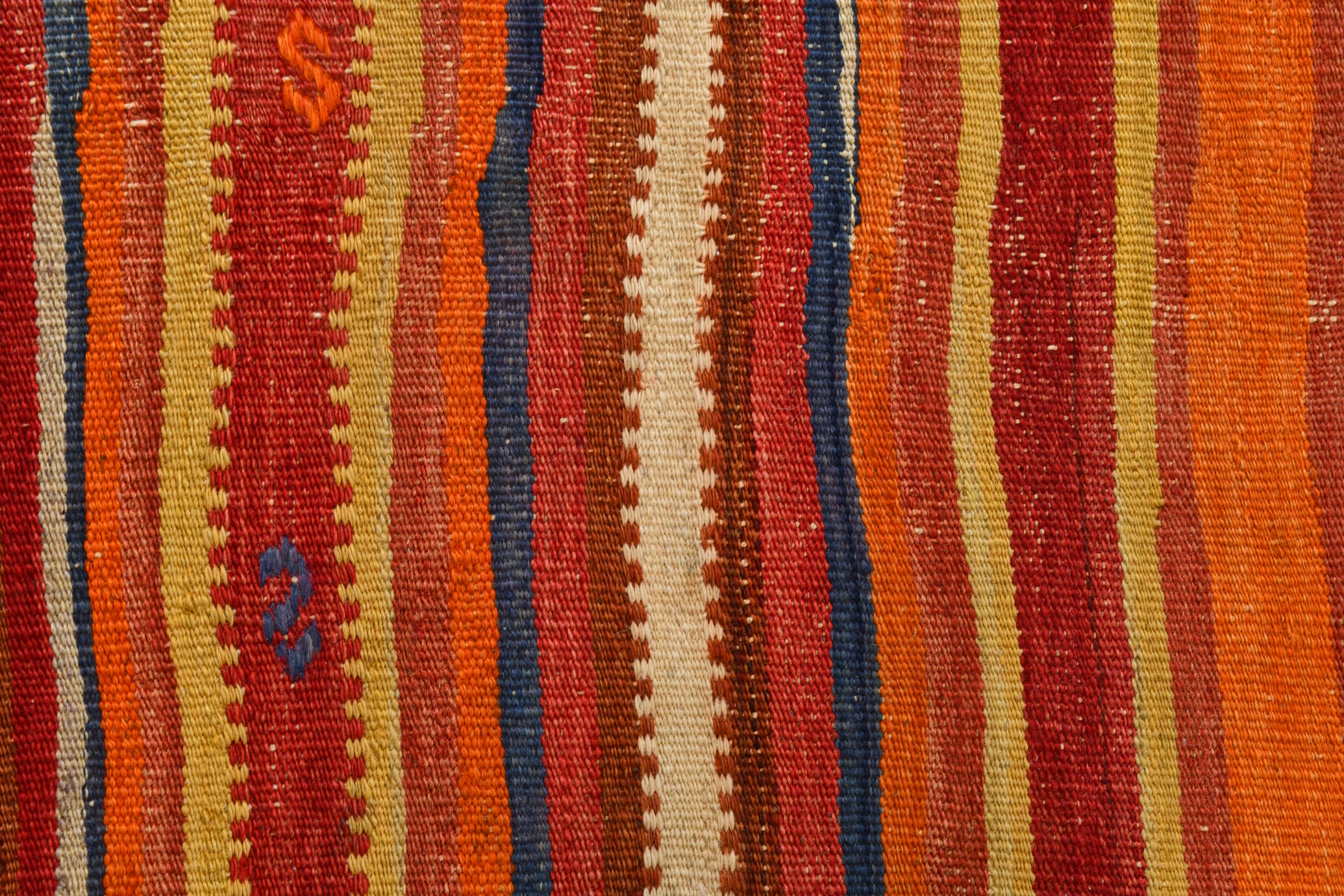 158x390Cm Peach & Red Handmade Kilim Rug