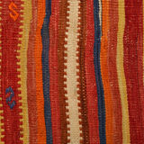 158x390Cm Peach & Red Handmade Kilim Rug