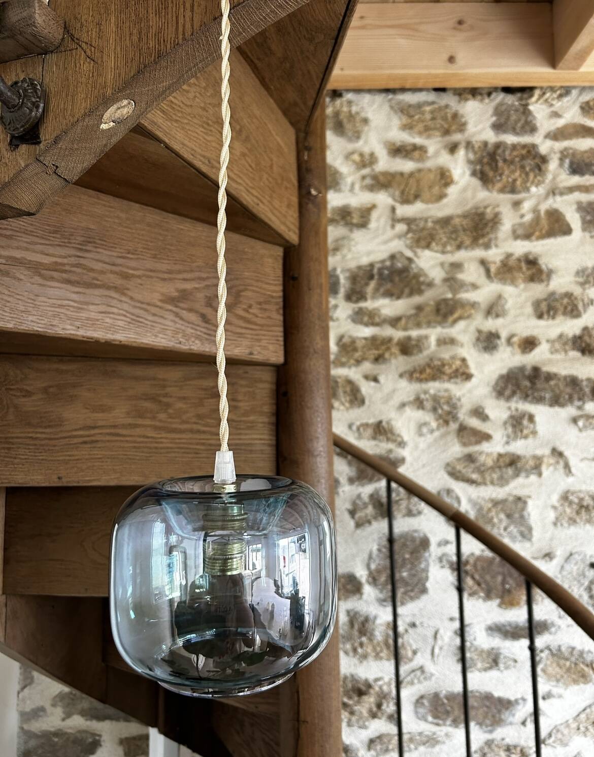 Modern globe pendant light 1970