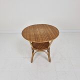 Italian Wicker and Rattan Coffee Table, 1970s