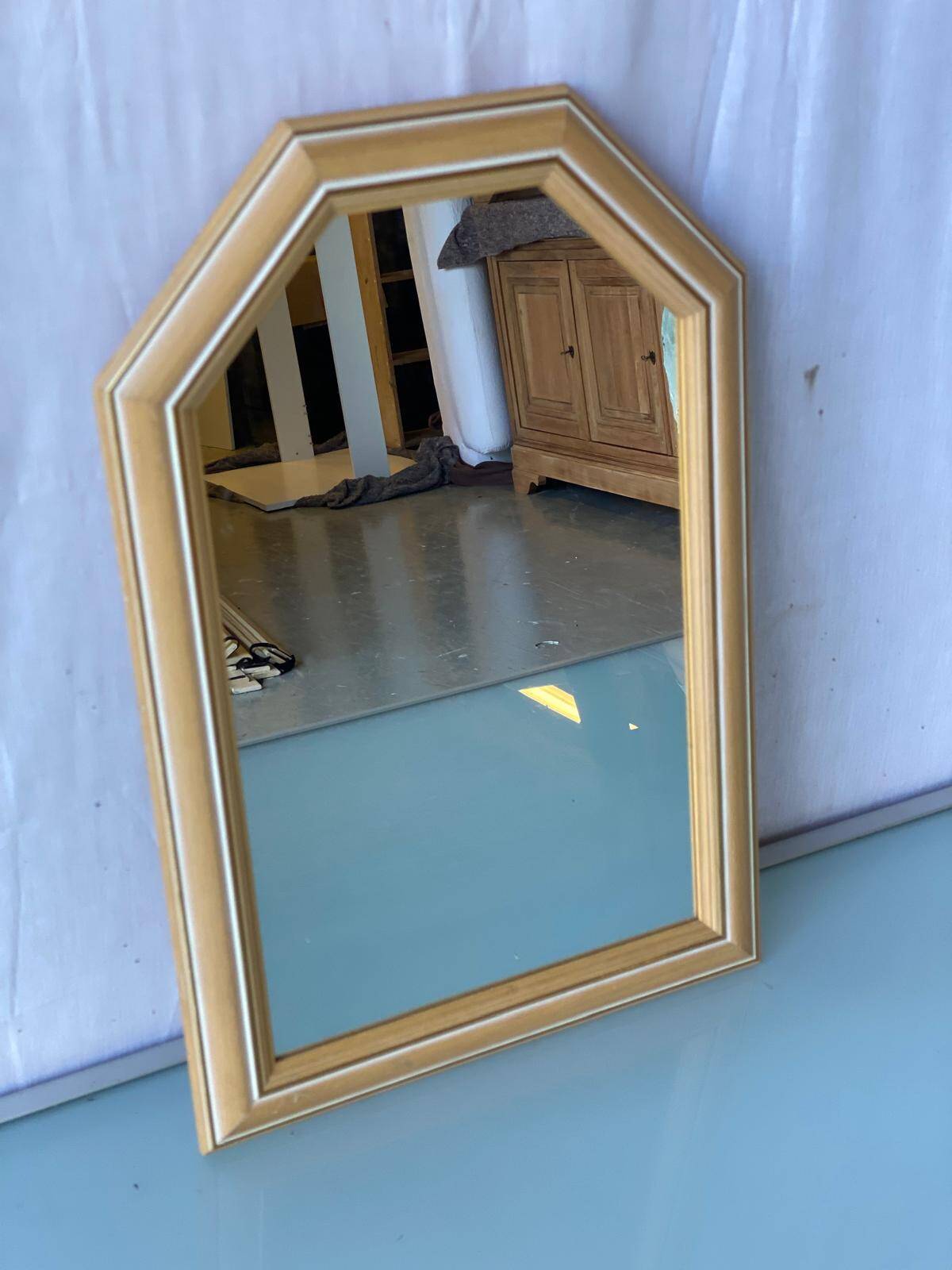 Vintage mirror with solid wood frame 42x47cm
