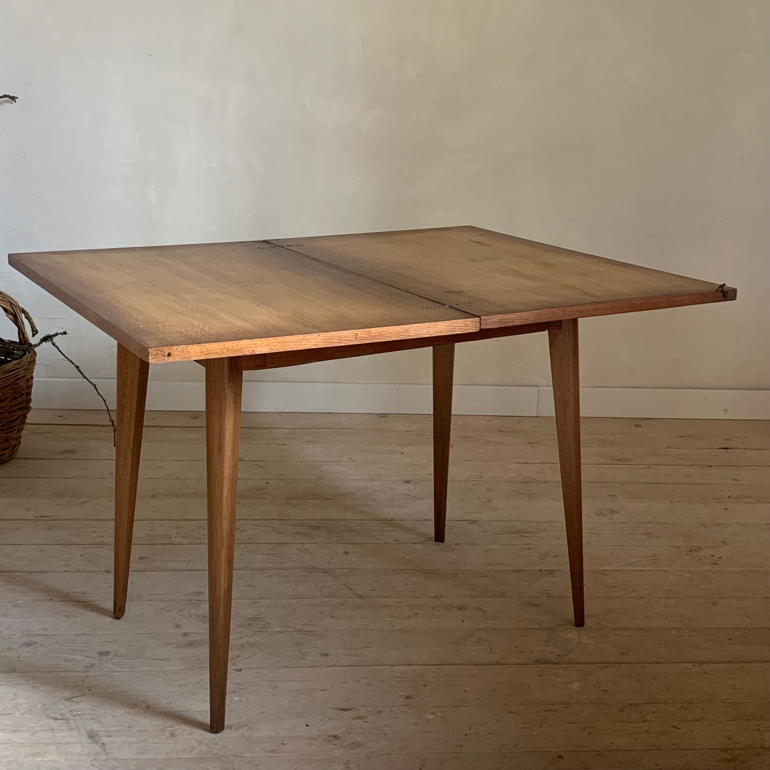 Vintage oak wallet table