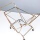 Brass Serving Cart with Glass Shelves, Italy