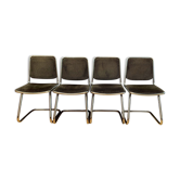 Ensemble de quatre chaises, Taro, Italie, années 1970.