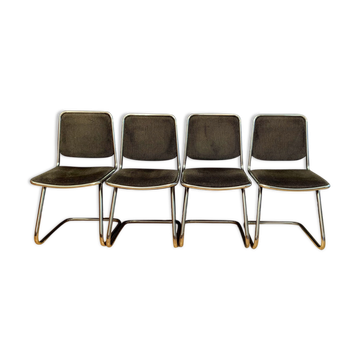 Ensemble de quatre chaises, Taro, Italie, années 1970.