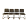Ensemble de quatre chaises, Taro, Italie, années 1970.