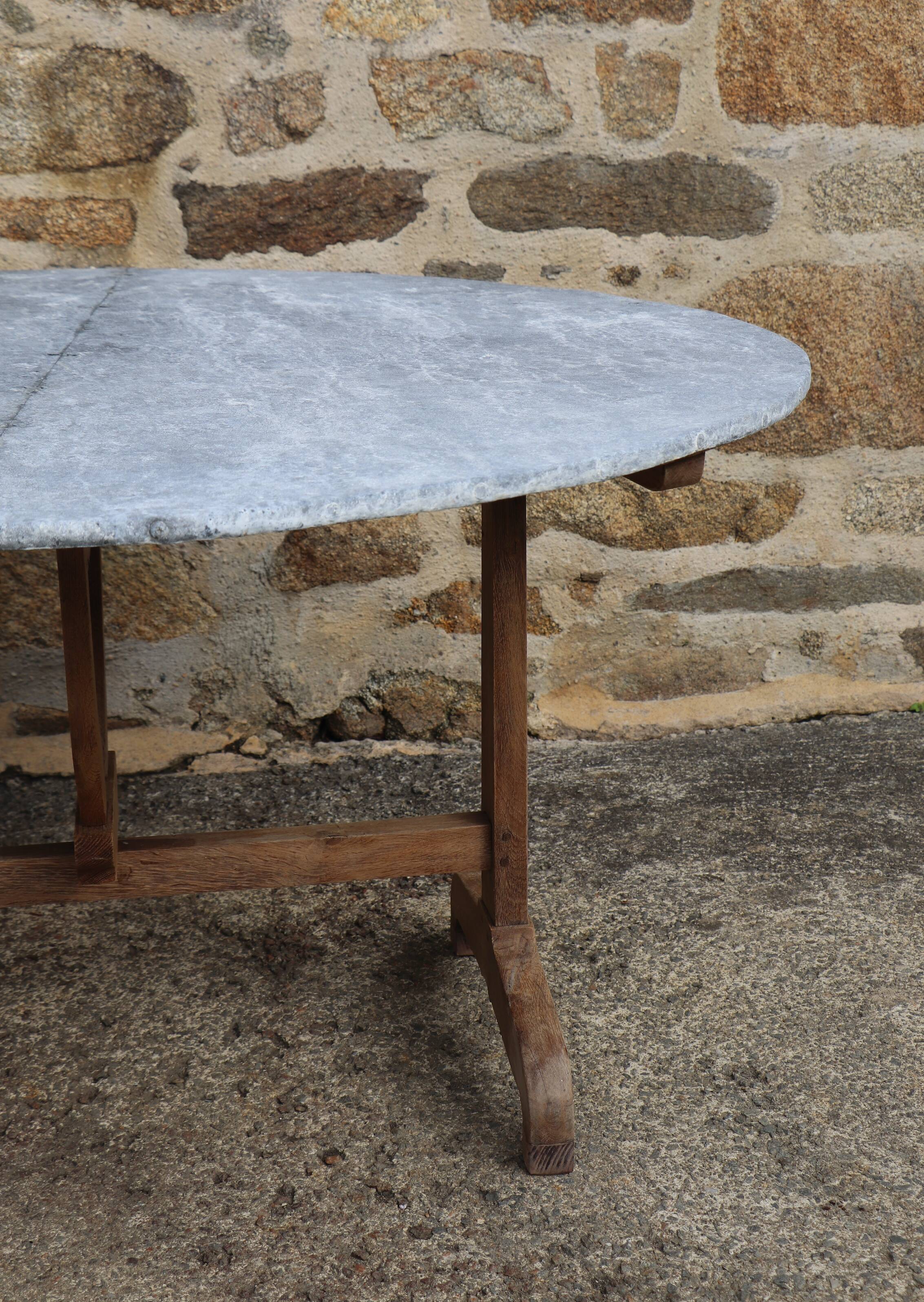 Nineteenth century zinc harvest table or winemaker