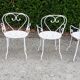 Old white wrought iron garden room