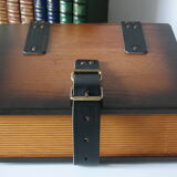 Solid oak box book shape