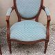 Pair of Louis XVI style medallion armchairs