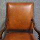 Important antique Louis XIII style office chair, 19th century