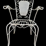 4 Provençal wrought iron armchairs from the 60s