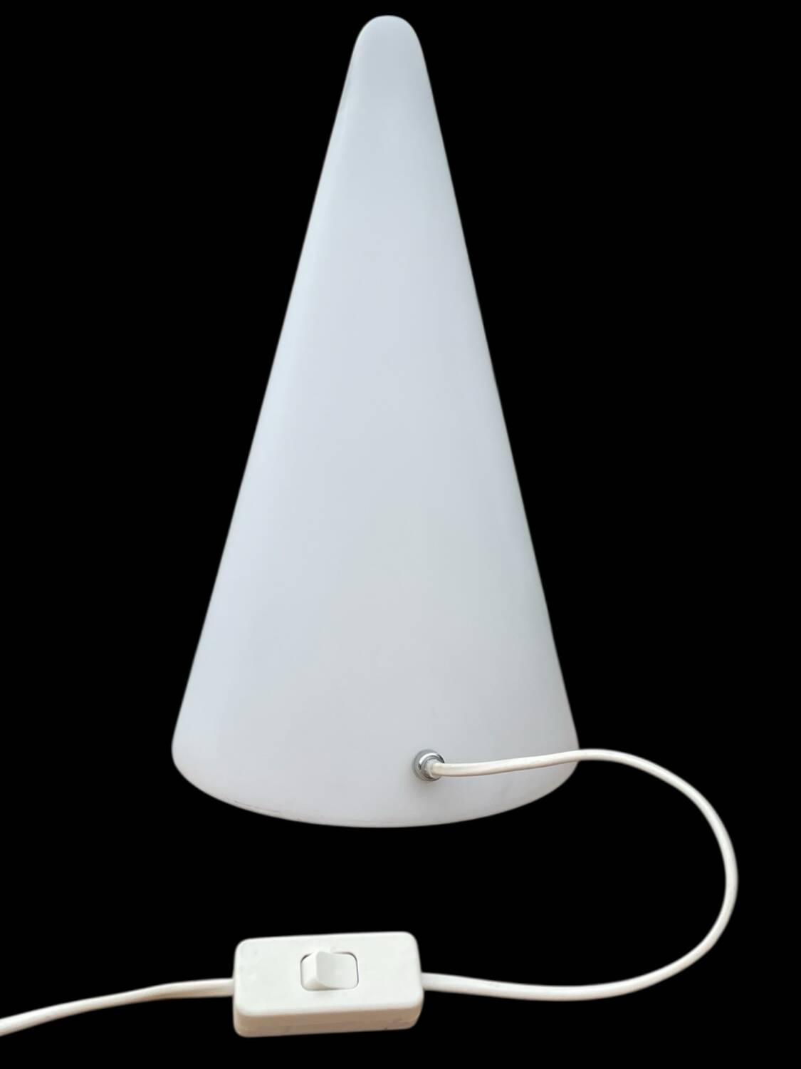 Tipi table lamp h=14.96 (38cm) frosted glass mid century 1980s Germany