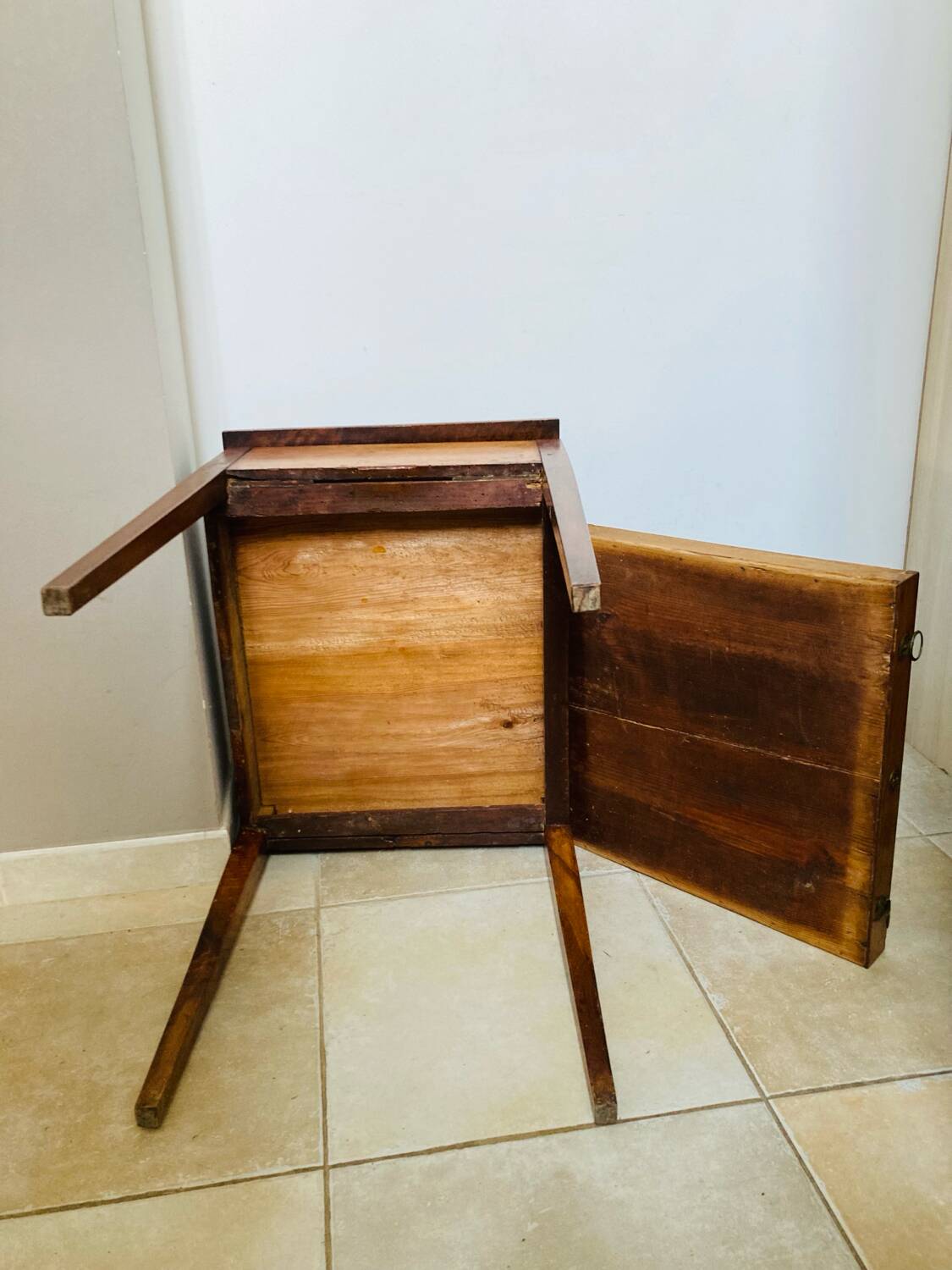 19th century walnut pegged currency exchange office