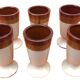 6 Mazagrans Basque Enamelled ceramic