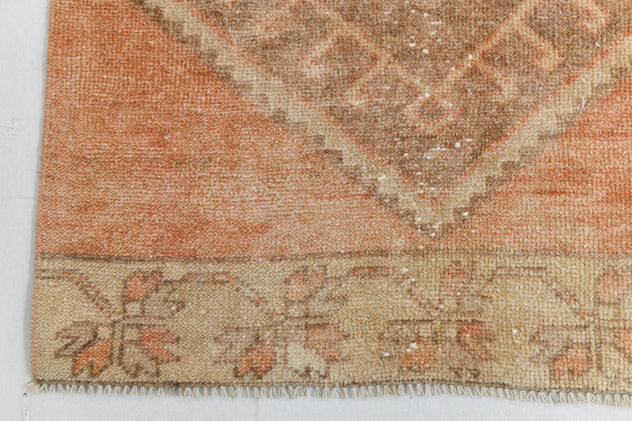 Orange and brown runner rug 78x393cm