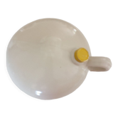 Bouteille en grès émaillé blanc vintage