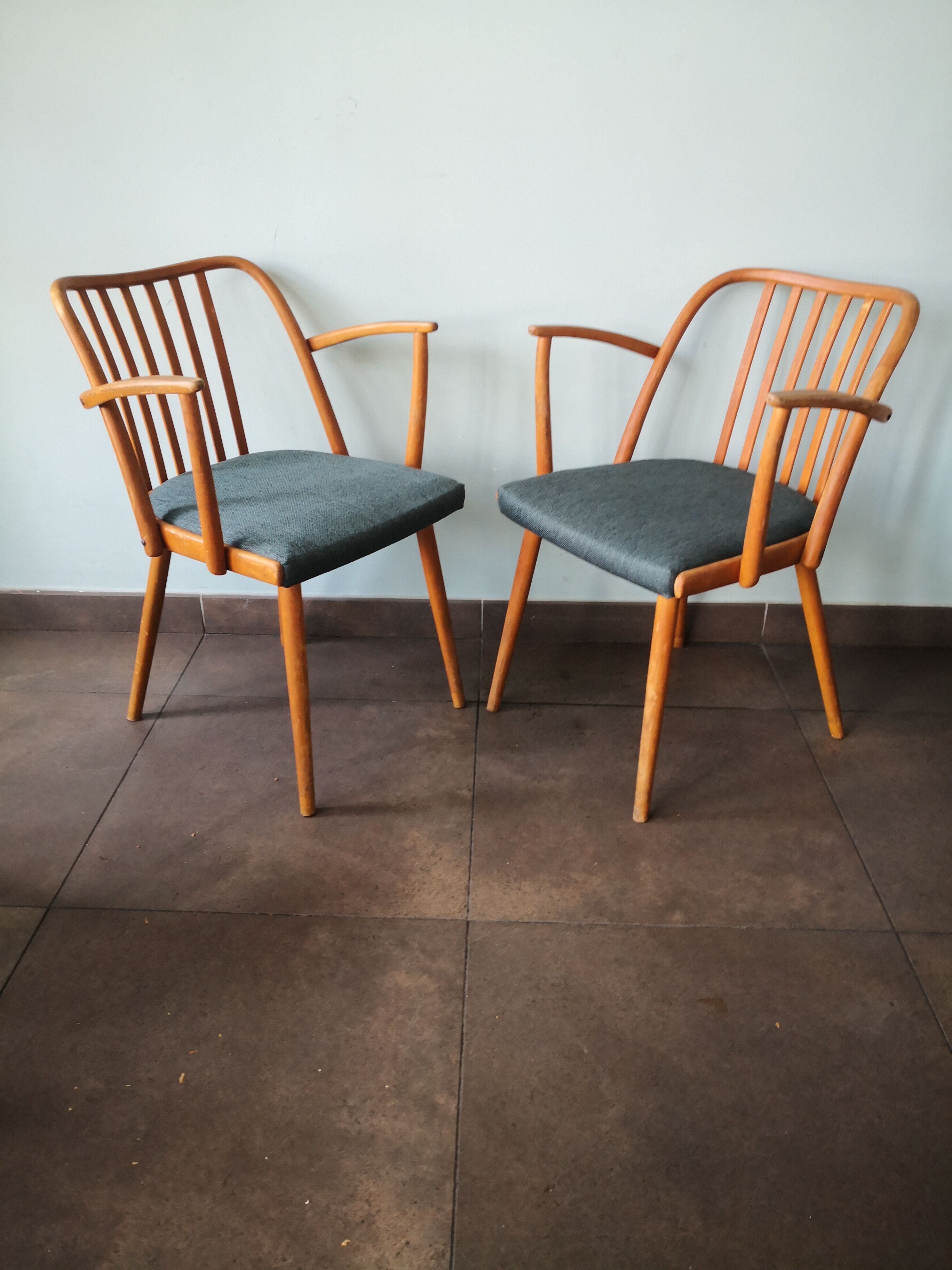 Pair of Scandinavian style armchairs, Antonin Suman, for Ton, Czech, 70s