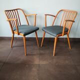 Pair of Scandinavian style armchairs, Antonin Suman, for Ton, Czech, 70s