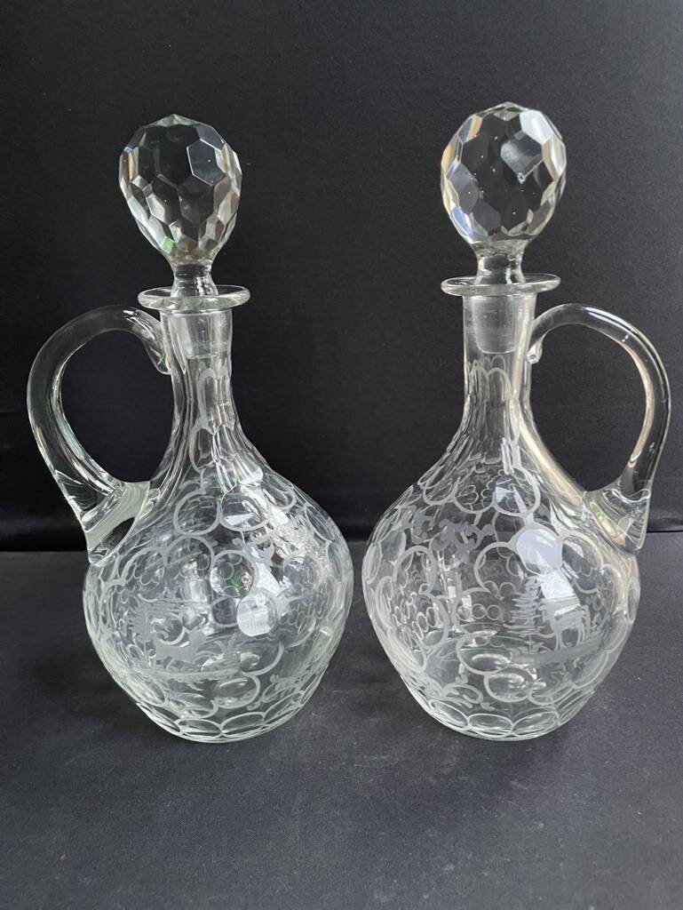 Ewer carafe – Blown and cut crystal