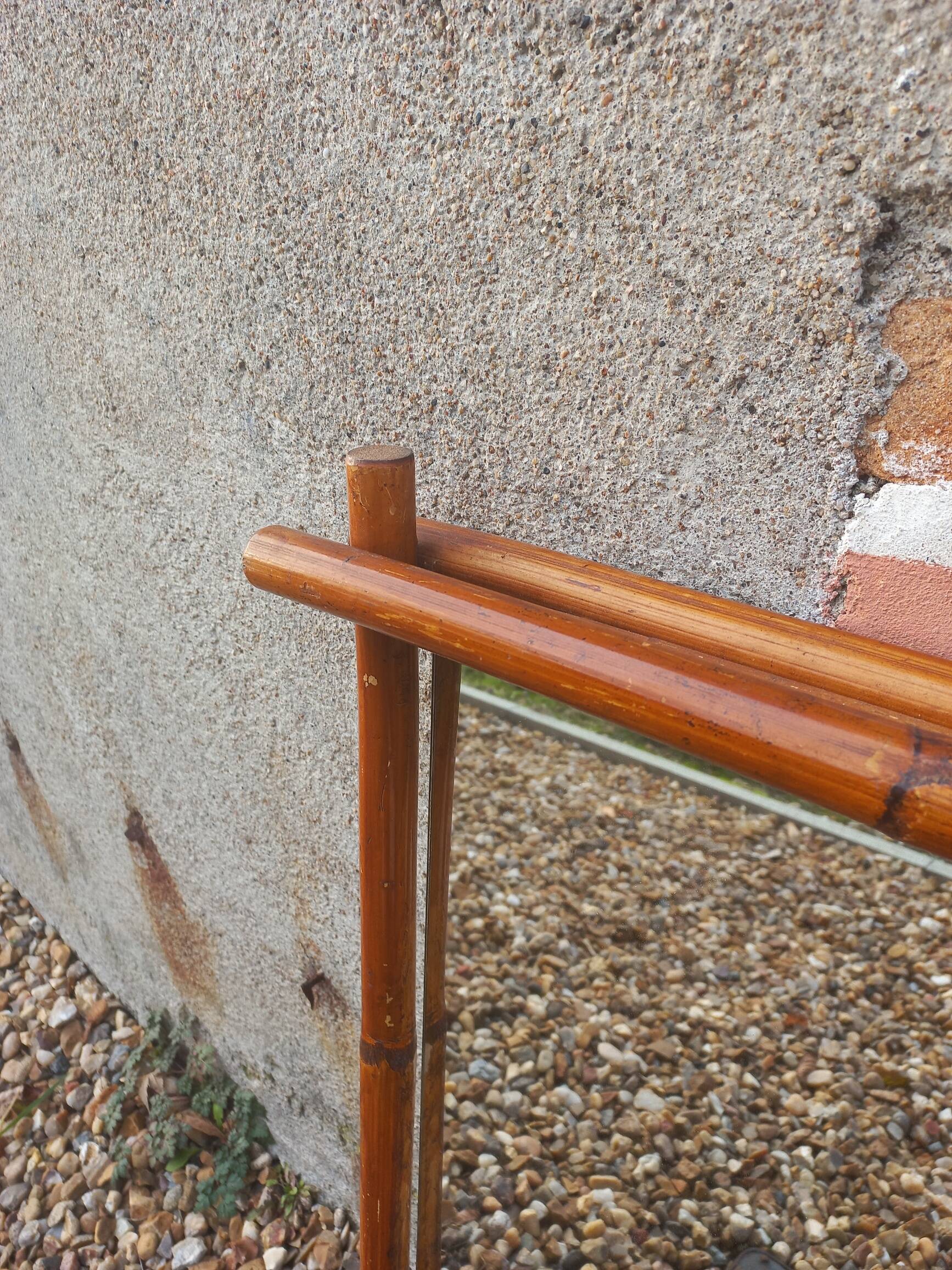 Miroir bambou vintage