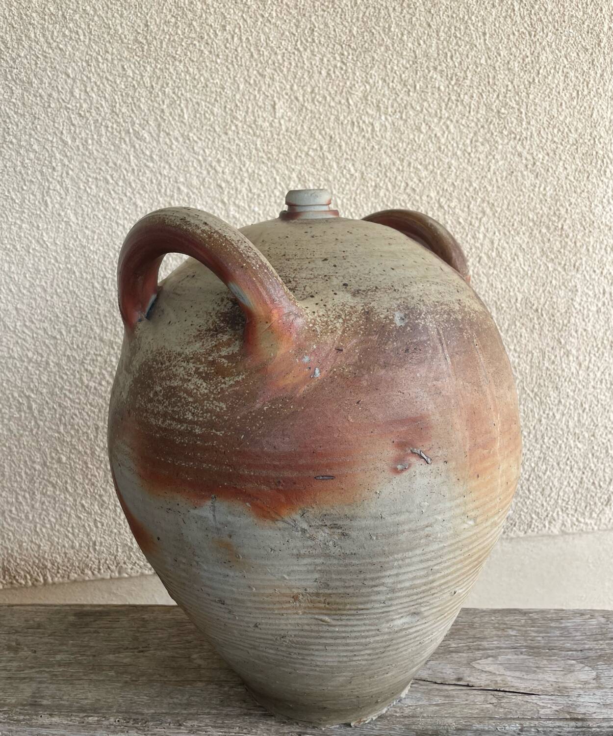 XXL Stoneware Jar Puisaye Antique 19th Century French Crafts