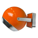 Vintage Space Age wall light orange/chrome ball